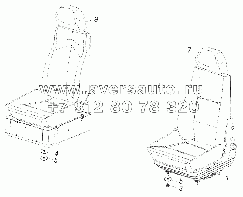 54115-5000120 Установка сидений
