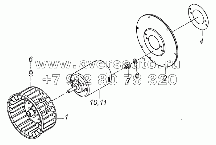 5320-8118069 Колесо рабочее с электродвигателем