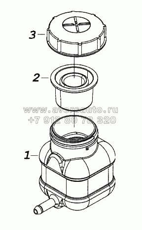 Бачок главного цилиндра привода сцепления