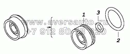 Уплотнения поршня выключения сцепления