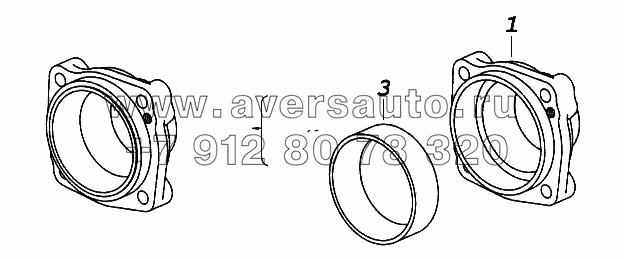 Крышка заднего подшипника промежуточного вала