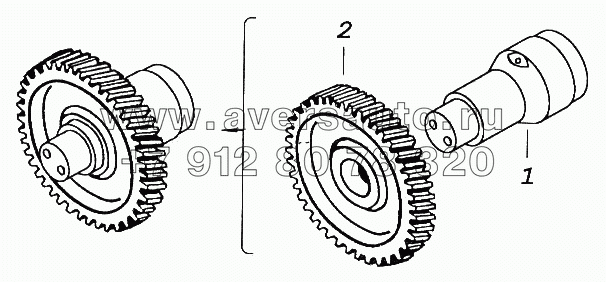 Вал промежуточный делителя передач