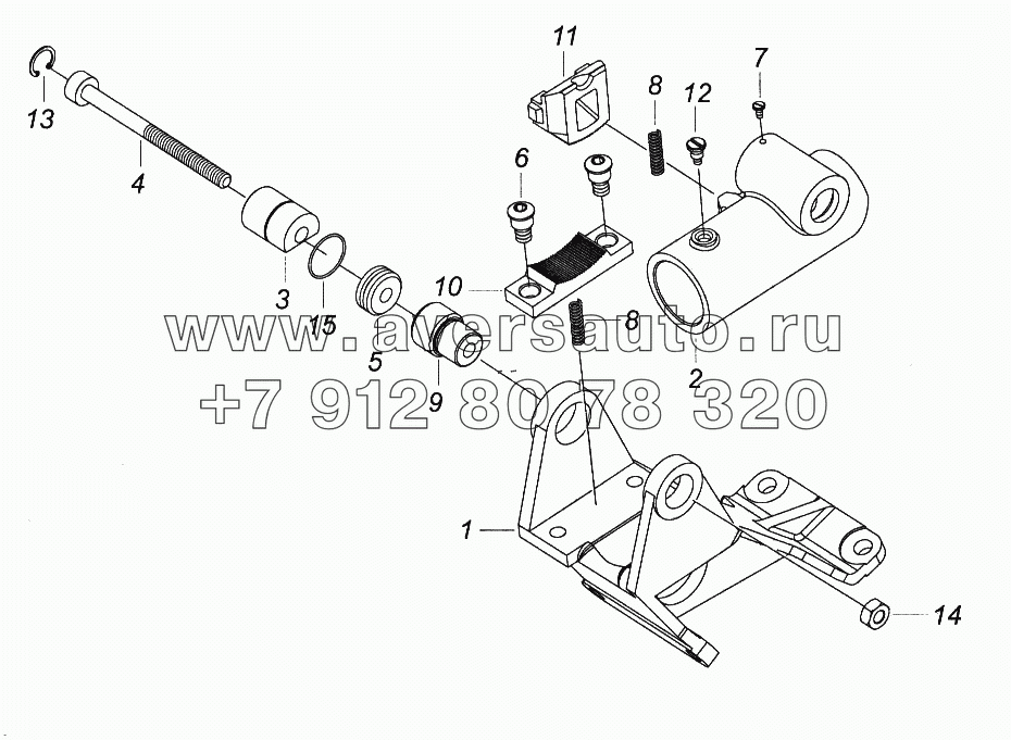 Корпус колонки с кронштейном рулевого управления