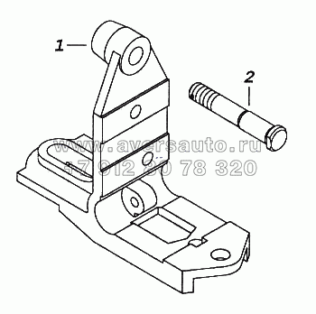 Корпус запора кабины правый