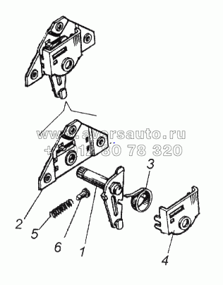 Привод замка двери правый/левый в сборе