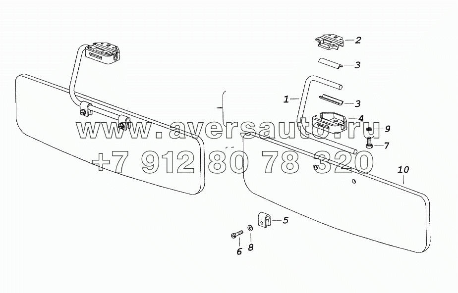 Козырек противосолнечный с обивкой левый/правый