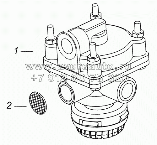 5350-3518001-01 Ускорительный клапан с глушителем