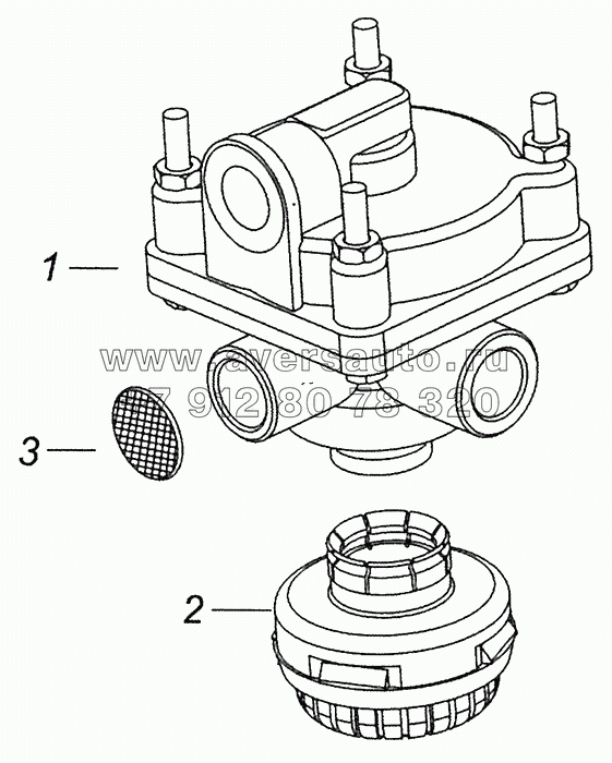 2233-3518010-20 Ускорительный клапан с глушителем