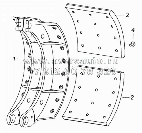 6520-3501090-40 Колодка тормоза с накладками