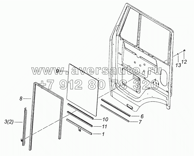 65115-6110005 Установка опускных стекол