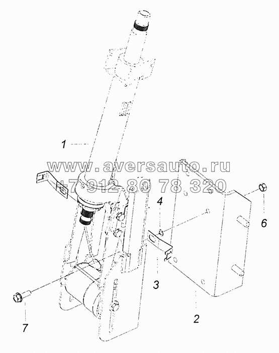 6520-3444075-19 Колонка рулевого управления с кронштейном