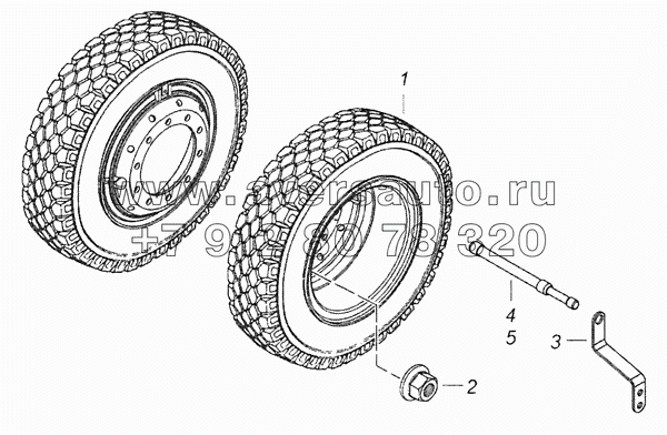 65205-3101003 Установка сдвоенных колес