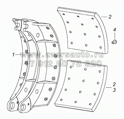 6520-3501090-41 Колодка тормоза с накладками