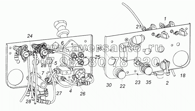 6560-5325300 Щиток нижний с приборами