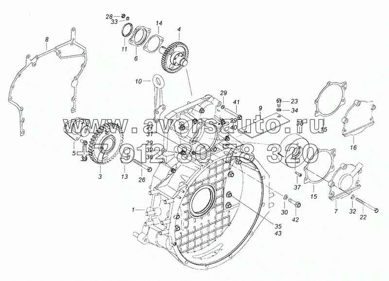 740.70-1002004 Установка картера маховика