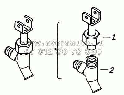Кран сливной системы охлаждения