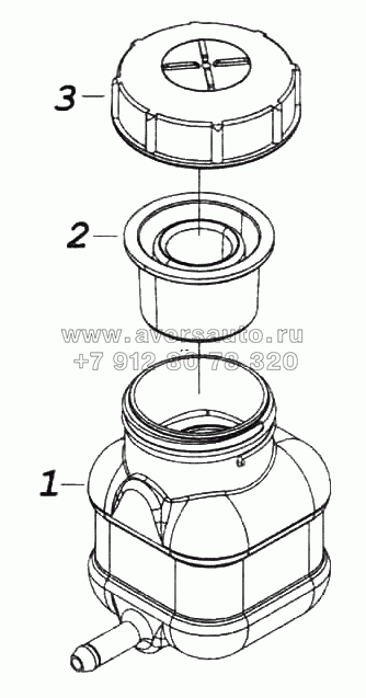 Бачок главного цилиндра привода сцепления