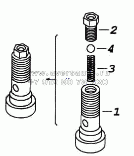 Клапан форсунки охлаждения поршня в сборе