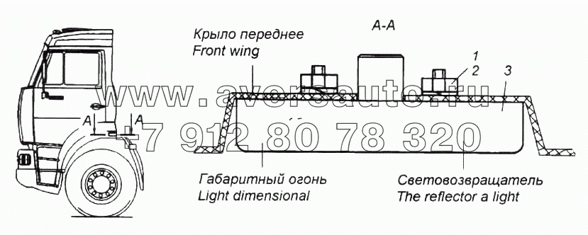 Установка боковых габаритных фонарей