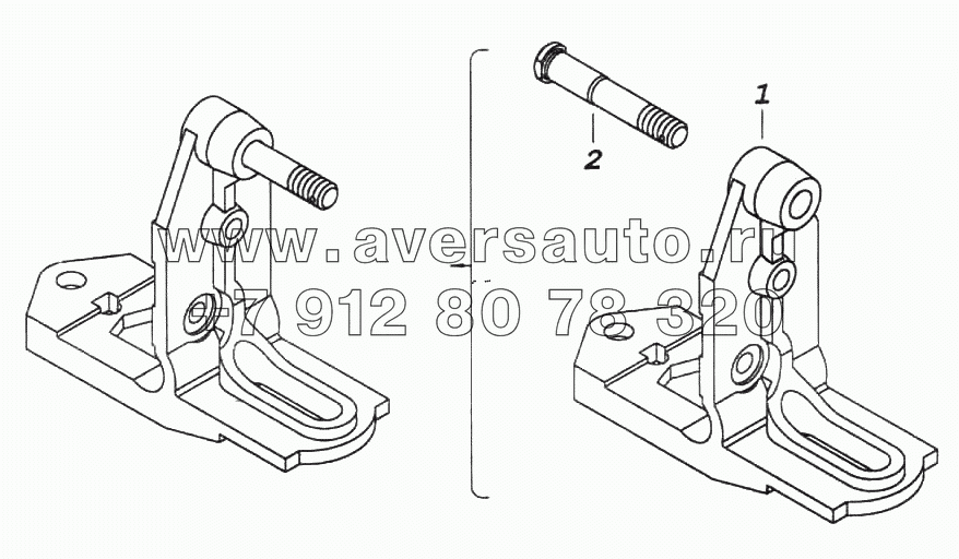 Корпус запора кабины левый