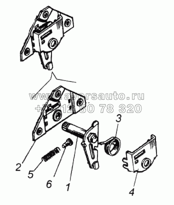 Привод замка двери правый/левый в сборе