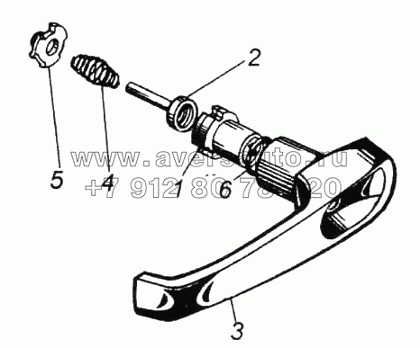 Ручка двери наружная в сборе