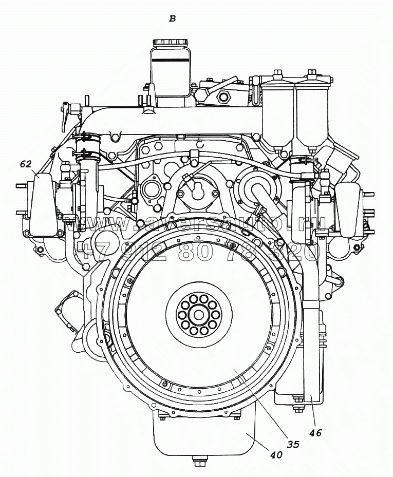 Двигатель с оборудованием