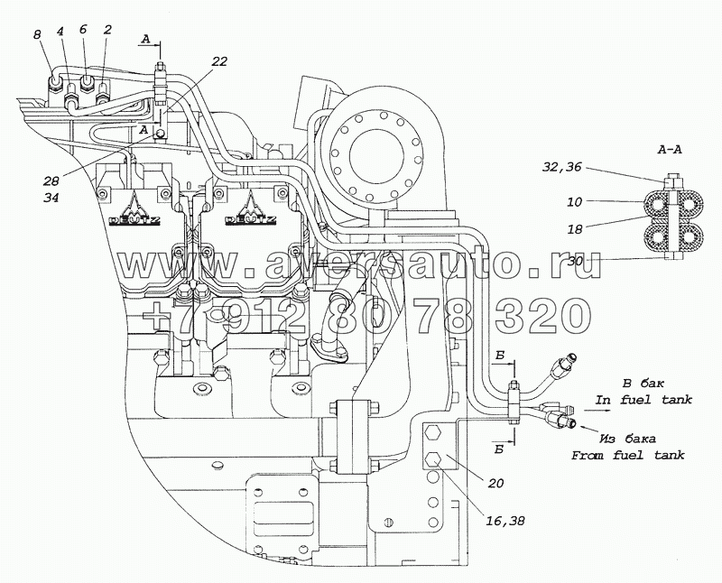 65226-1104000 Установка топливопроводов