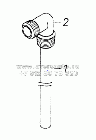 Трубка слива в бак с угольником
