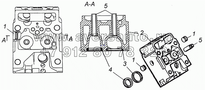 Головка цилиндра с втулками в сборе