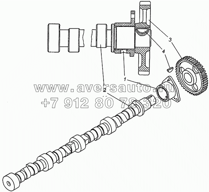 Вал распределительный в сборе