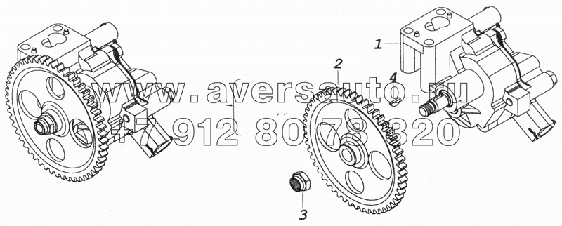 740.11-1011010 Масляный насос с шестерней