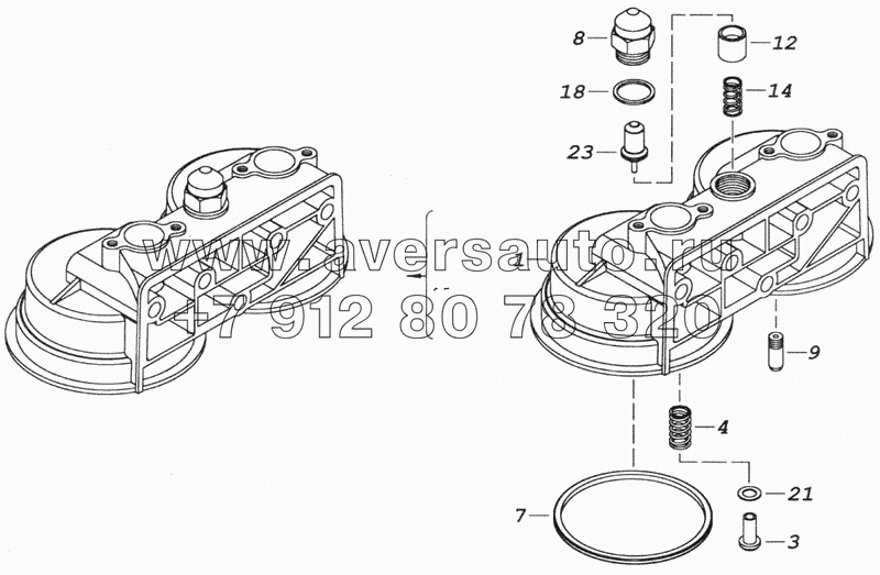 7406.1012015 Корпус масляного фильтра в сборе