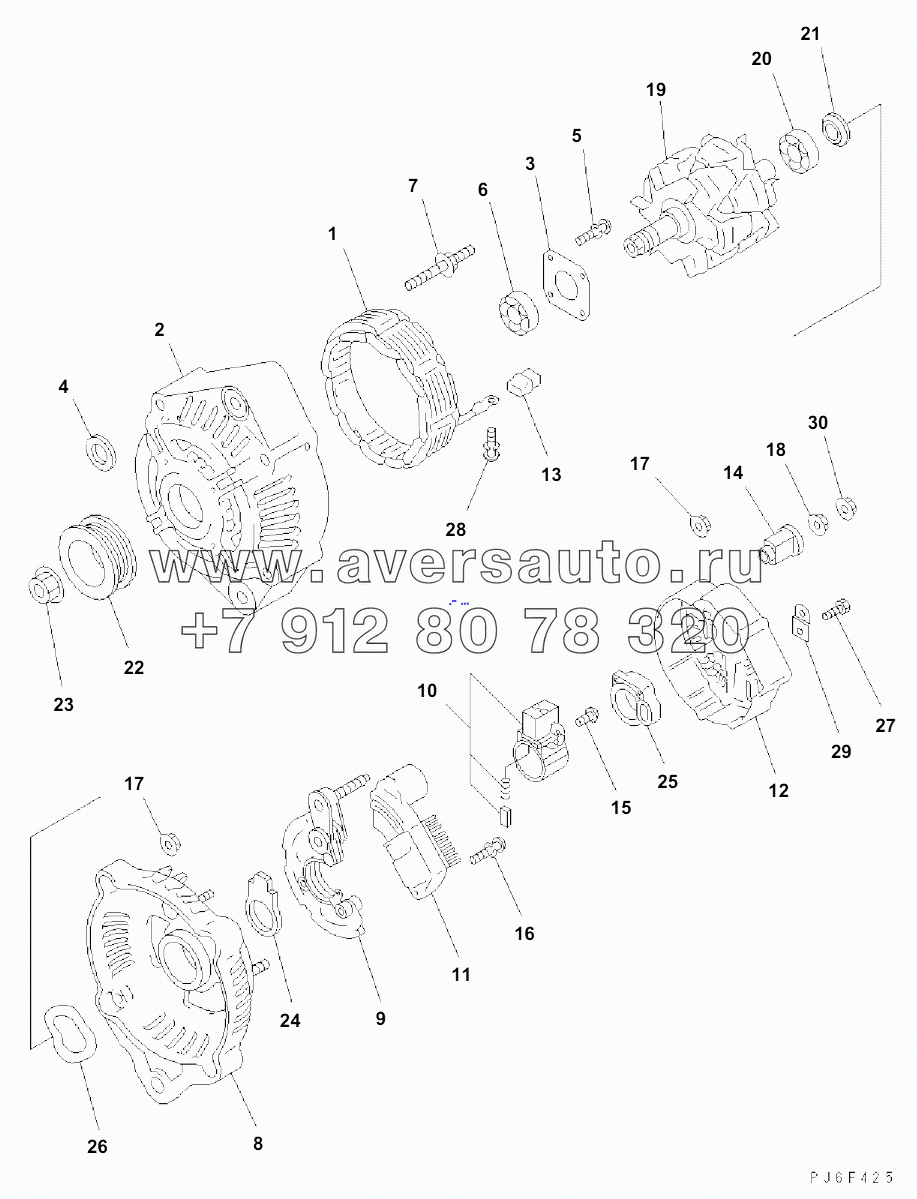  ALTERNATOR (60A) (INNER PARTS)