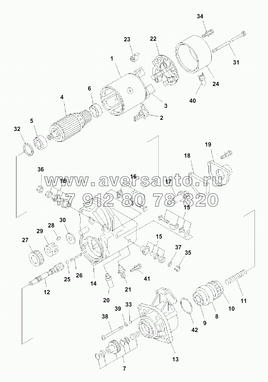  STARTING MOTOR (4.5KW) (INNER PARTS)