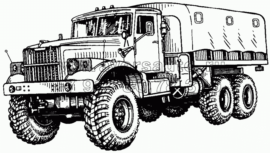 Общий вид автомобиля КрАЗ-255Б1