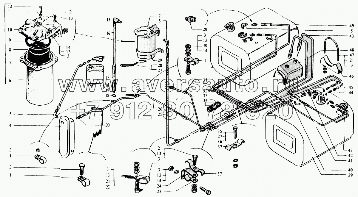 Баки топливные. Топливопроводы. Фильтр грубой очистки топлива
