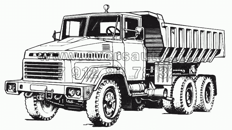 Трехосные автомобили самосвалы КрАЗ-6510 и КрАЗ-651001