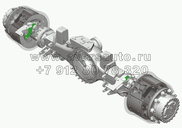 Мост средний ведущий без главной передачи для «КамАЗ» 65224