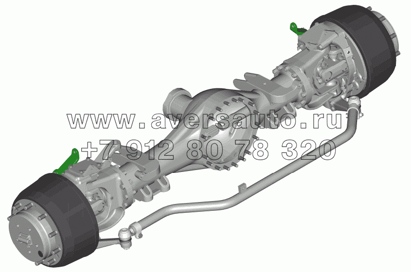 Мост передний ведущий и второй с подкачкой воздуха шин 636.1-00.00.00