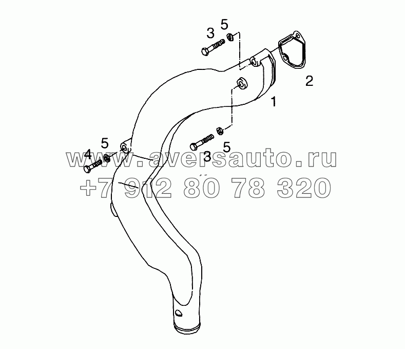 Колено охлаждающей жидкости
