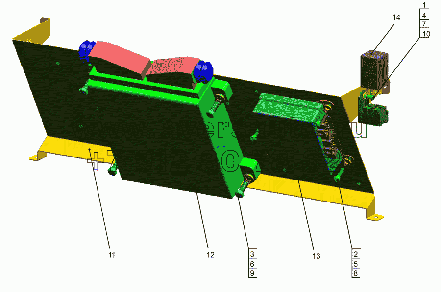 Установка электронных блоков на автомобиле МАЗ-437141