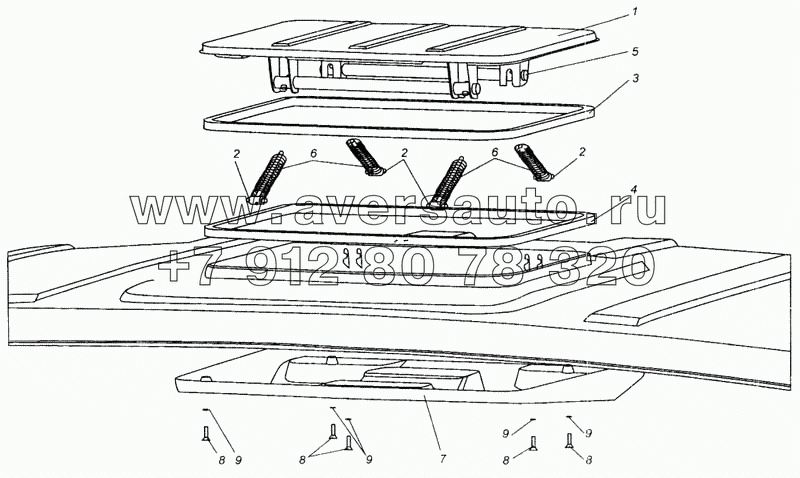 Установка крышки вентиляционного люка
