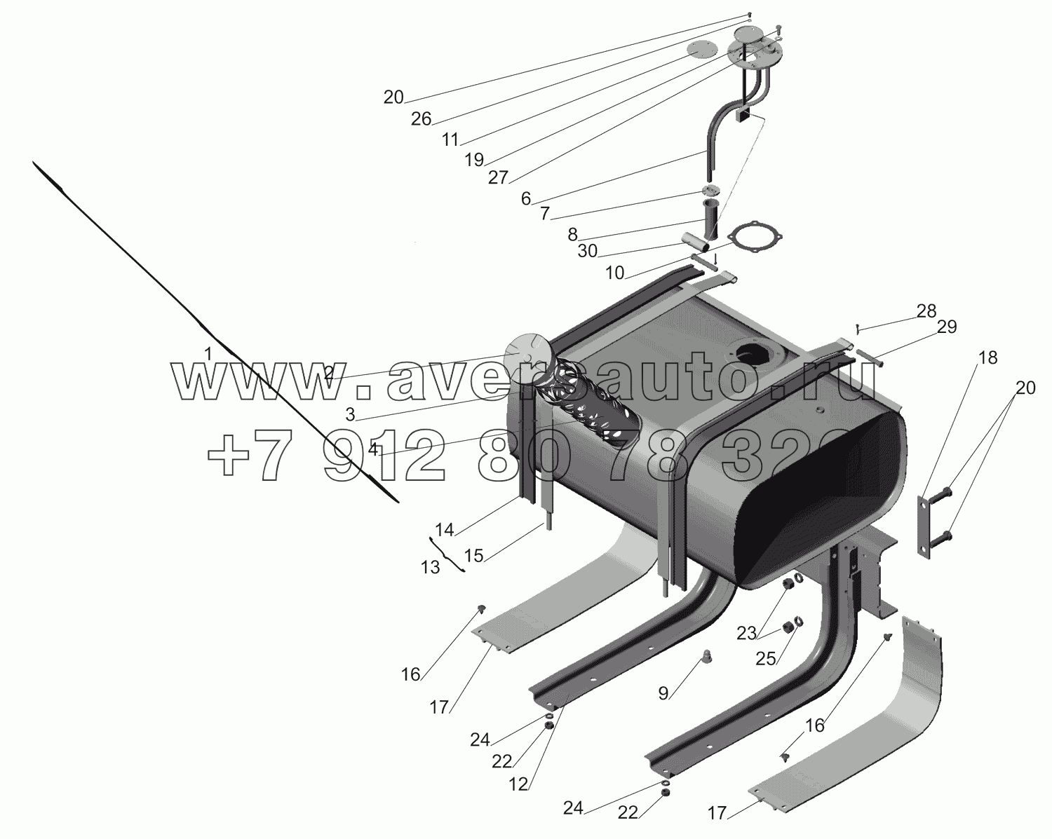 Крепление топливного бака 437030-1101002