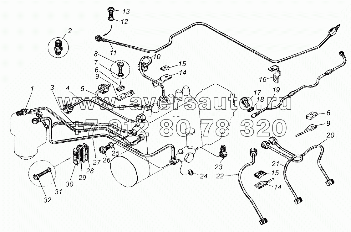 Топливные трубопроводы двигателя ЯМЗ-236