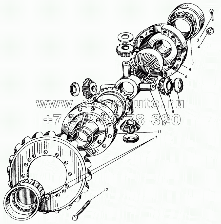 Дифференциал переднего моста МАЗ-509А