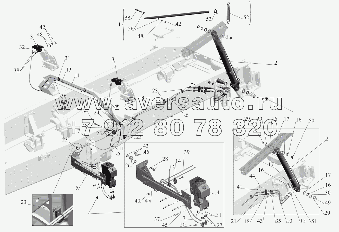 Установка механизма подъема кабины 530905-5000040