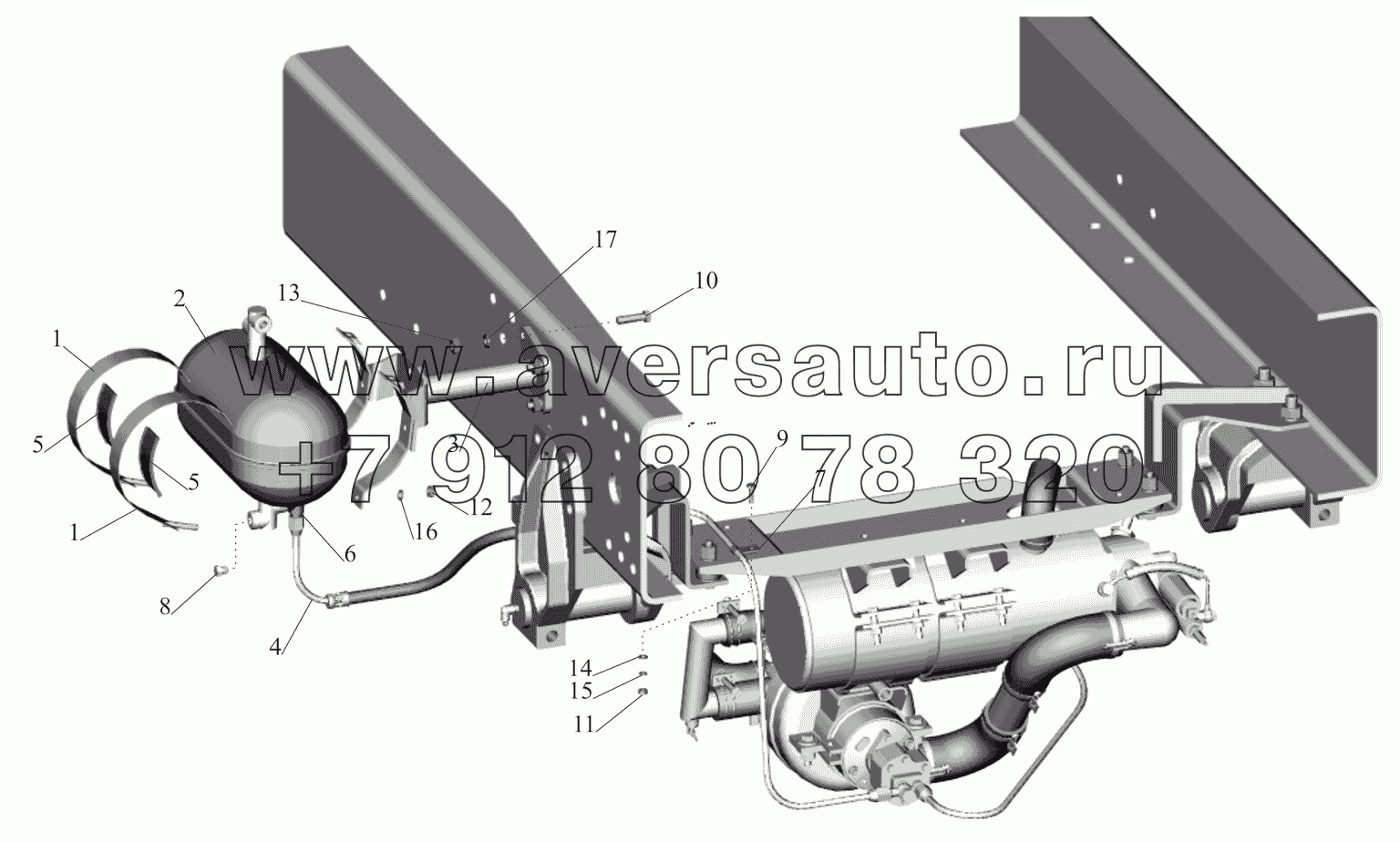 Топливопроводы питания подогревателя 530905-1015004