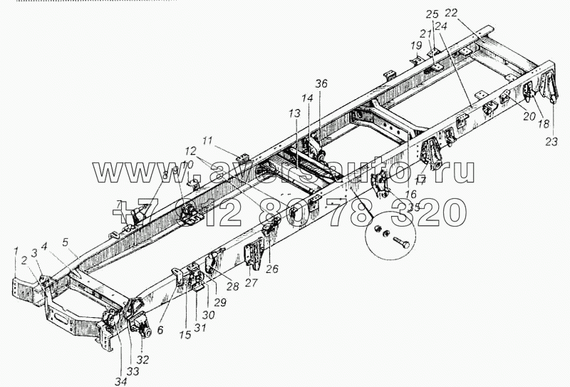 Рама автомобиля МАЗ-509А