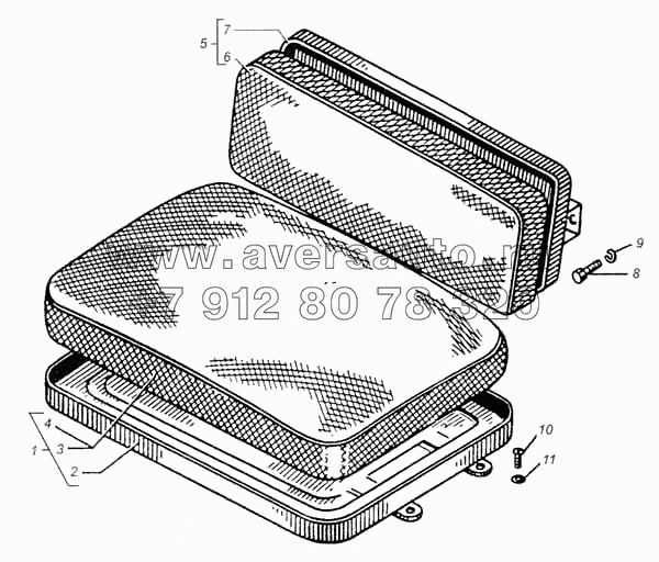 Сиденье среднее автомобилей МАЗ-5335, МАЗ-5429